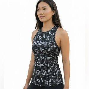 Athleta Geometric Black and Gray Tank Top Size Small